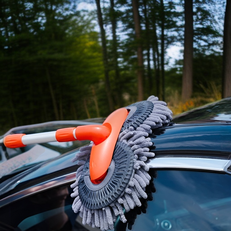 자동차 세차 필수 듀얼 롱 손잡이 연모 브러쉬 디자인 신축성 밀대 용품 공구 세트