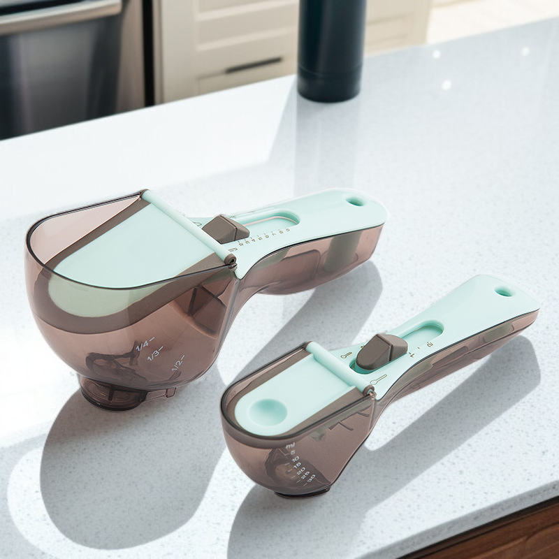 플라스틱 눈금 계량스푼 조절형 계량스푼 세트