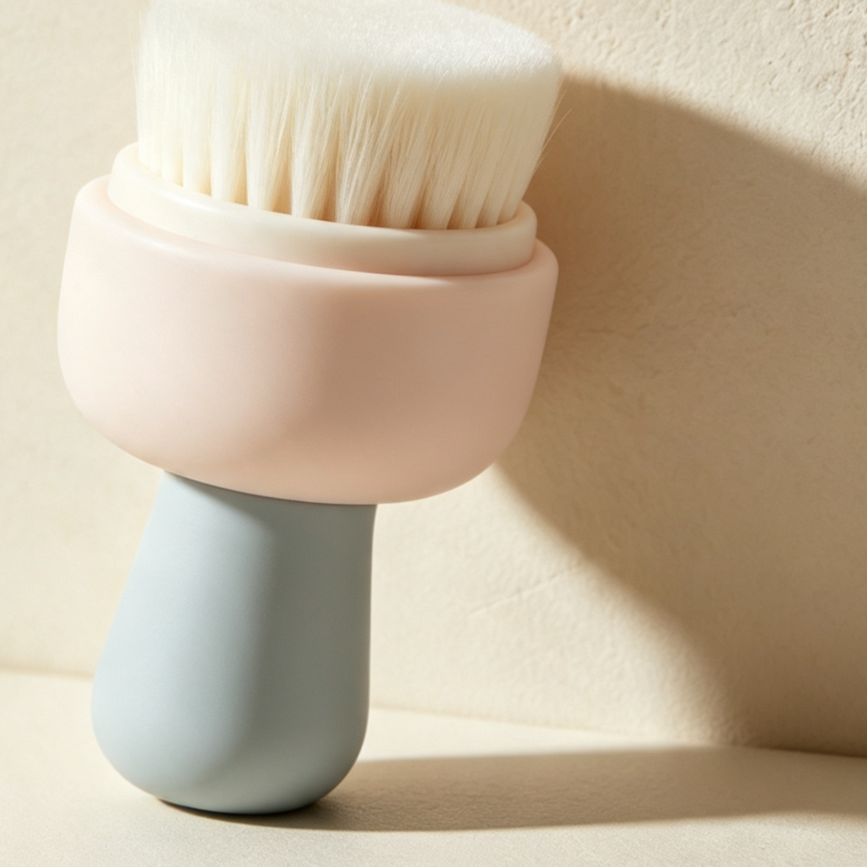 Mushroom-shaped soft-bristled facial cleansing brushes (5 pieces)