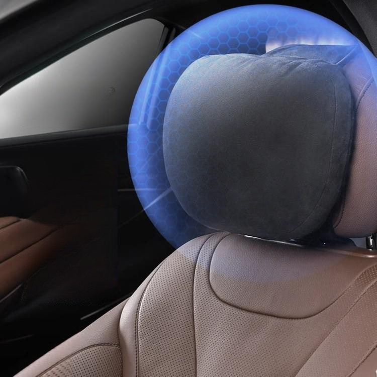 Reposacabezas y soporte lumbar de ante para coche, mejora la comodidad de conducción