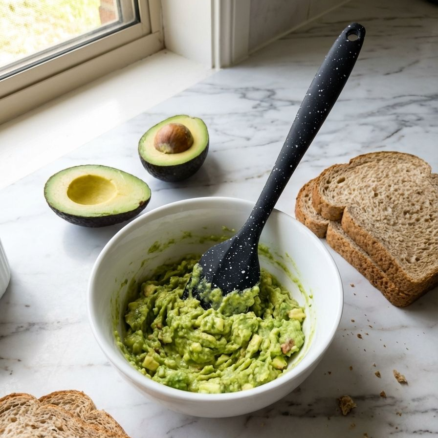 Ergonomic handle silicone butter spatula