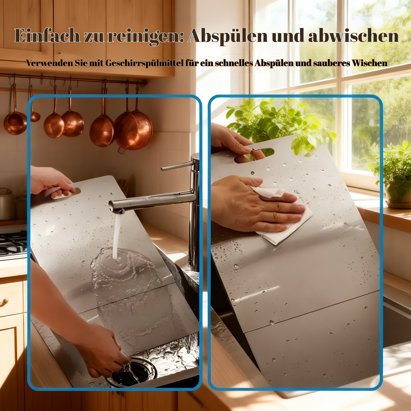 Edelstahl Spülbecken Abtropfgestell Schneidebrett und Geschirrablage