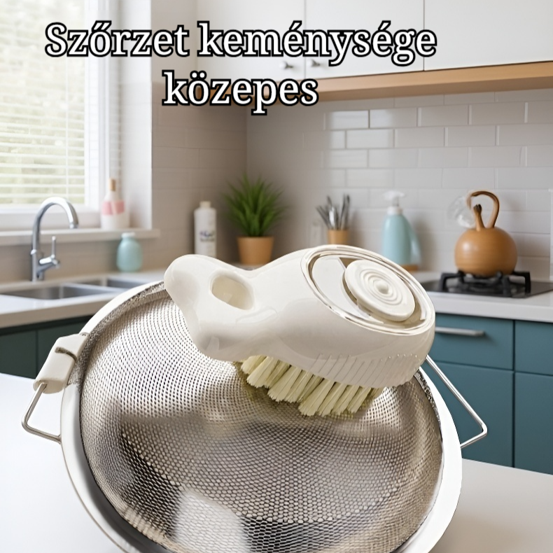 Kis hal alakú nyomós folyadékos konyhai tisztítókefe