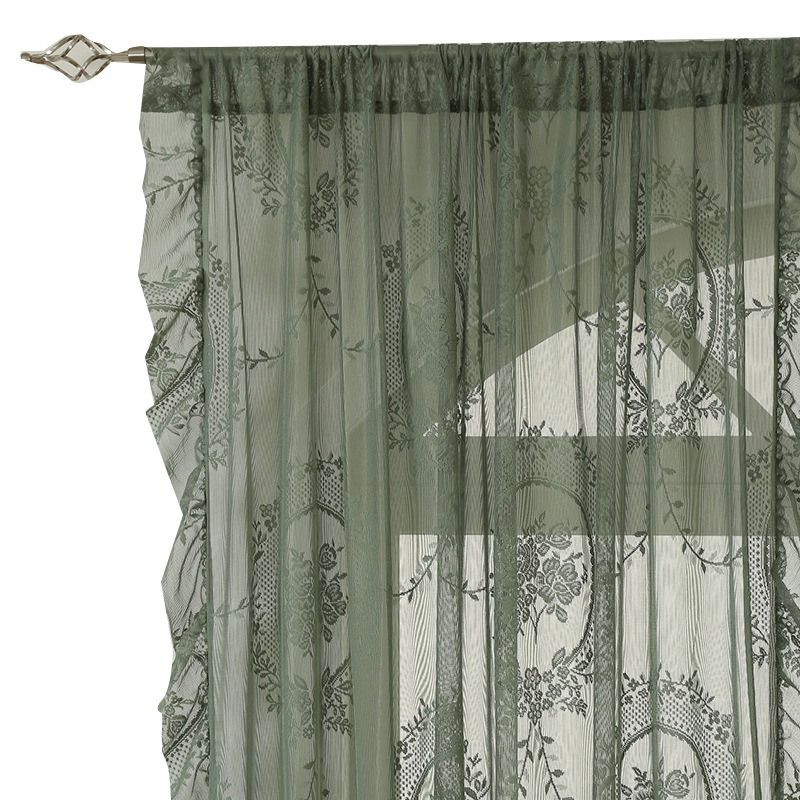 프렌치 컨트리 레이스 커튼 쉬어