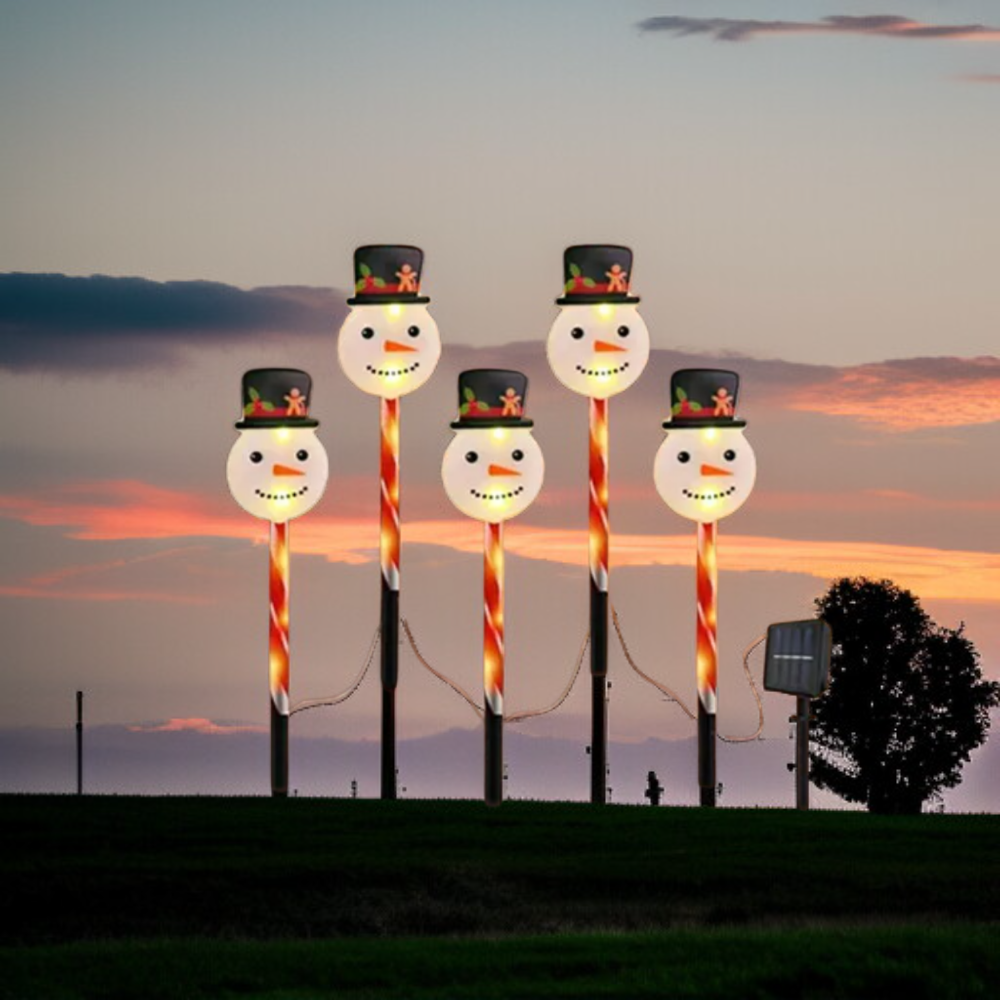 發光老人雪人太陽能