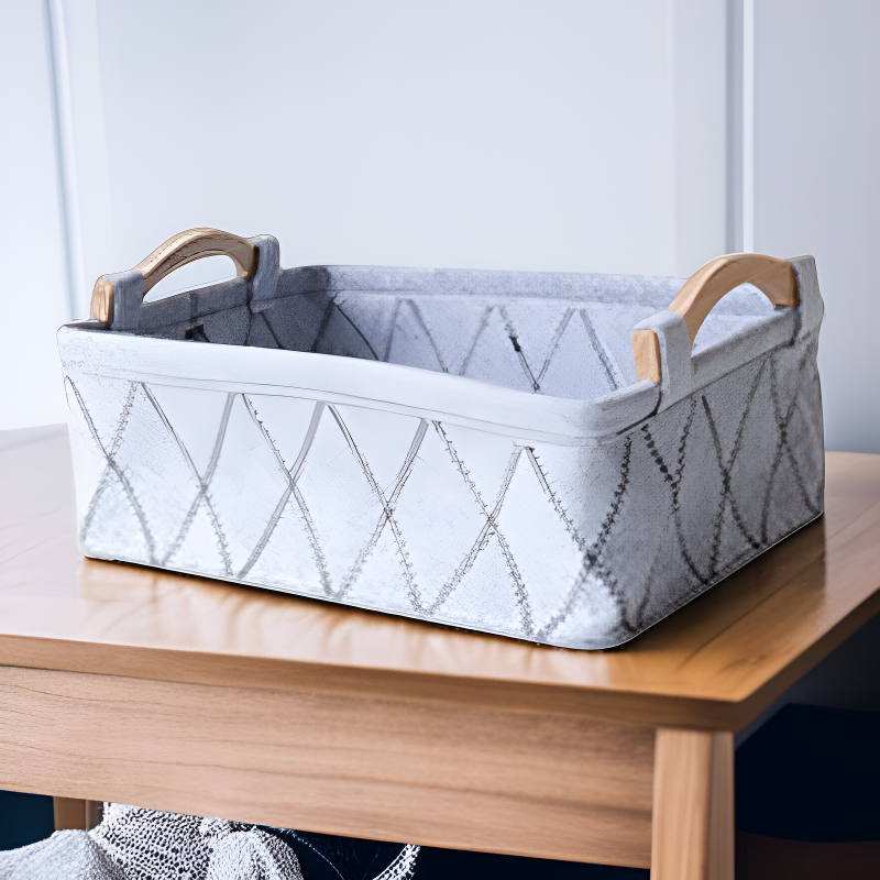 Stoffkunst Desktop Müll Aufnahmebox