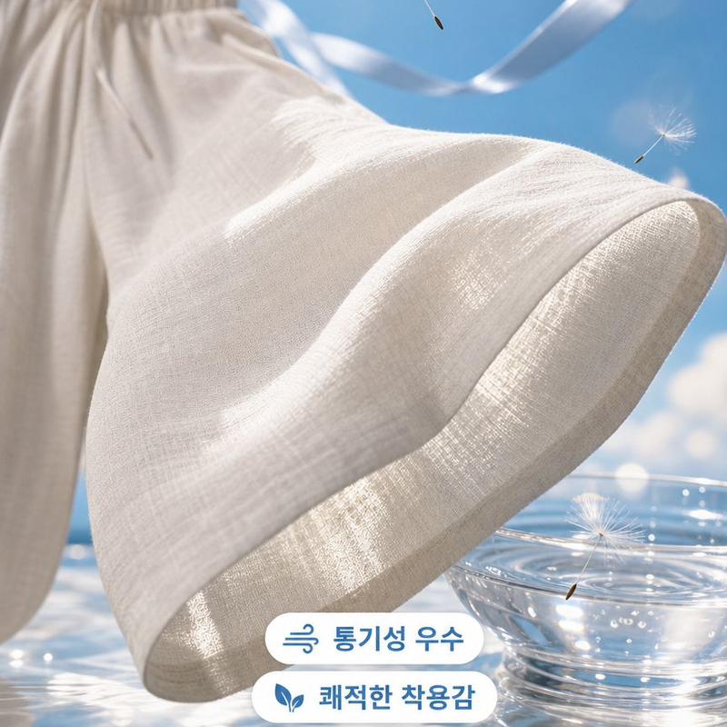 여성용 봄여름 하이웨이스트 루즈핏 배기팬츠