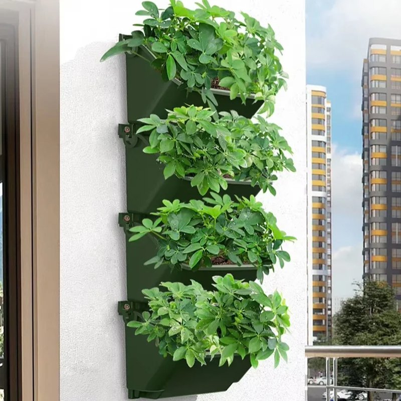 수직 벽걸이 초본 화분 세트