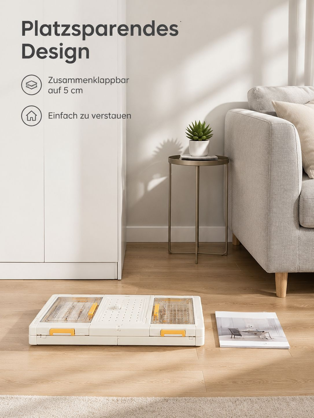 Mobiler, faltbarer Aufbewahrungsbox mit großer Kapazität für das Wohnzimmer