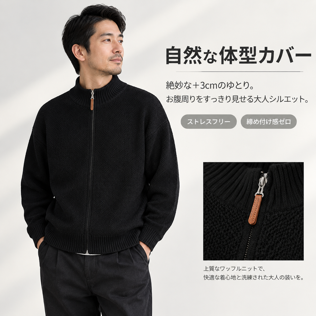 日系シンプルヴィンテージニットメンズ