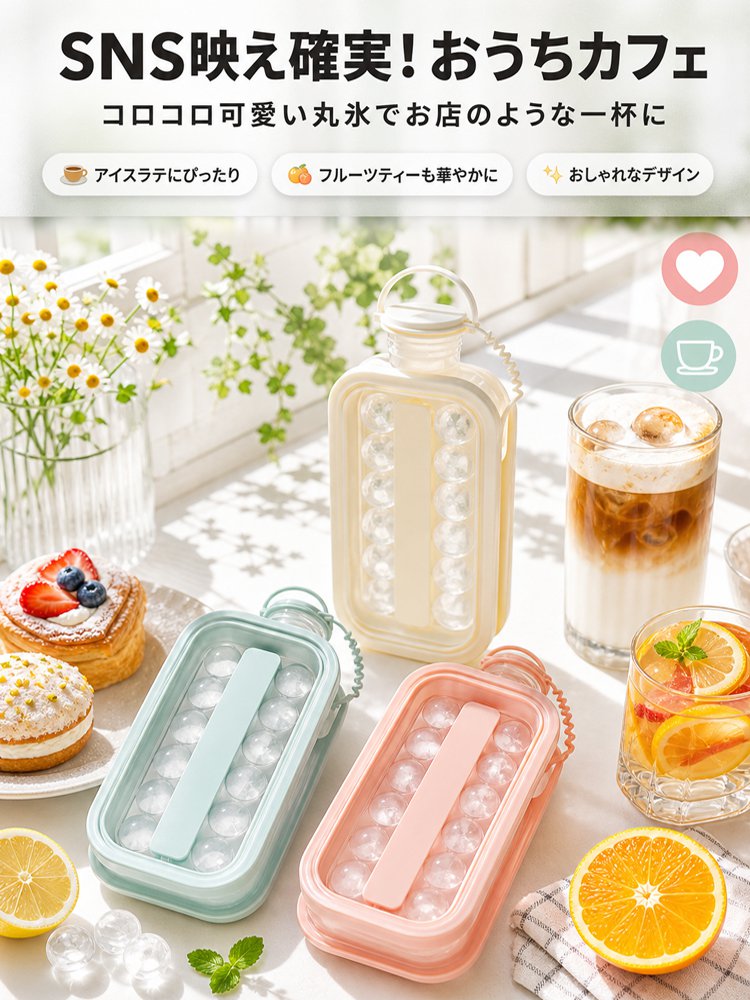 【いつでも簡単に氷作り】2WAY折りたたみ式氷作りボトル