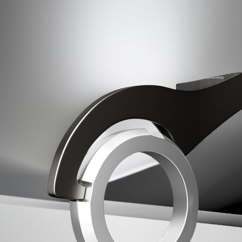 제창 반원 너트 렌치 전용 공구 초승달 가방 플라스틱 손잡이 커버 충격 흡수기형 반반원 너트 렌치