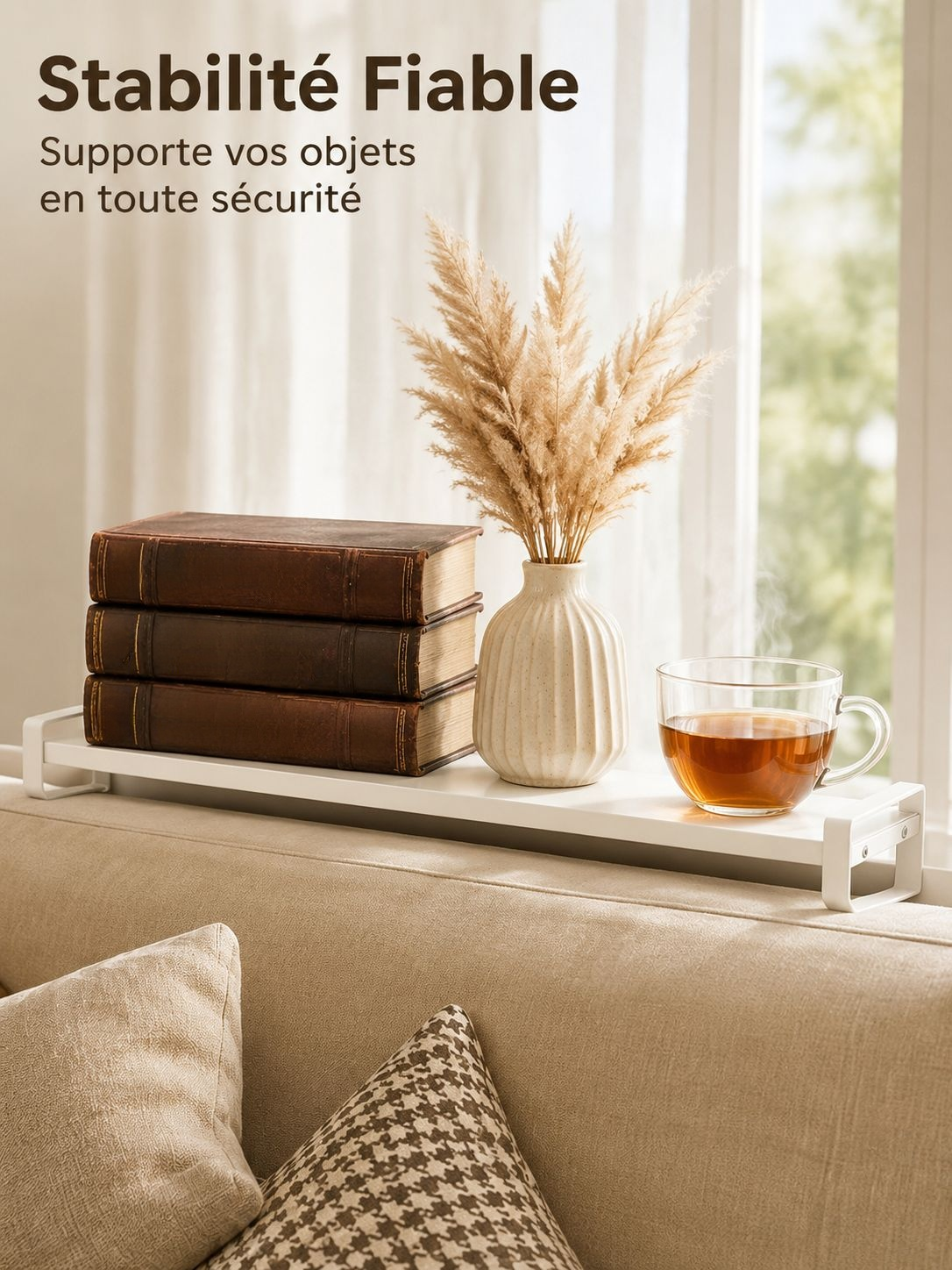 Support pour canapé en position complètement déployée