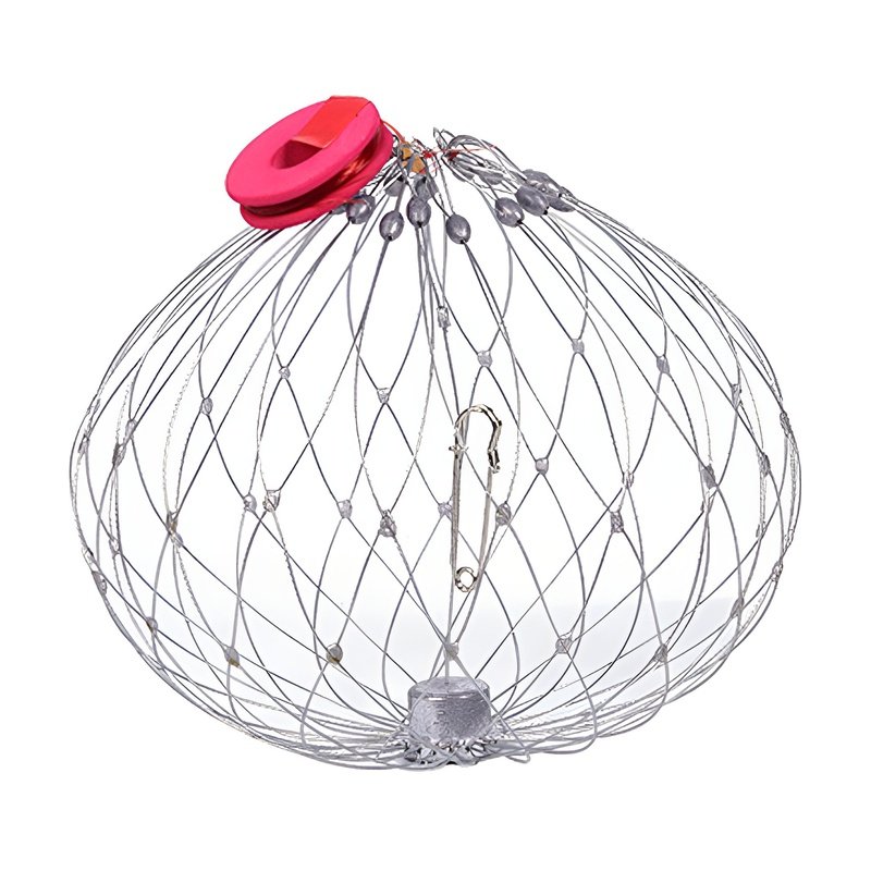 Automatic Folding Crab Trap Steel Wire Fishing Cage