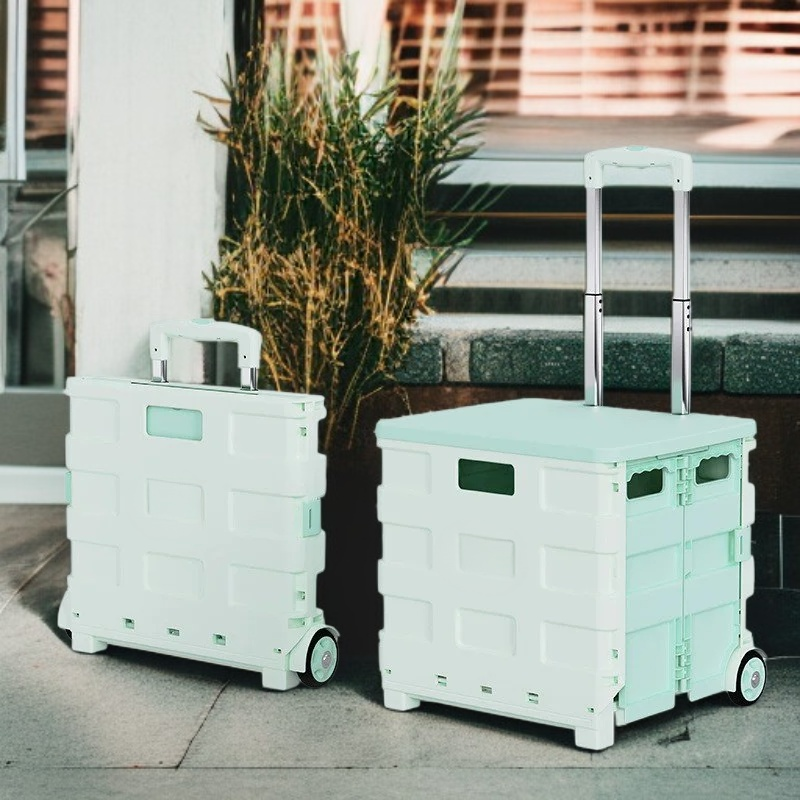 Leichter Kunststoff-Handwagen mit praktischem Ziehgriff