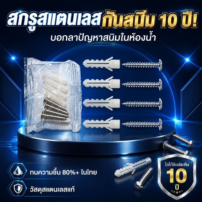 ชุดรวมสกรูปลายสว่าน พุกพลาสติก และน็อตฮาร์ดแวร์