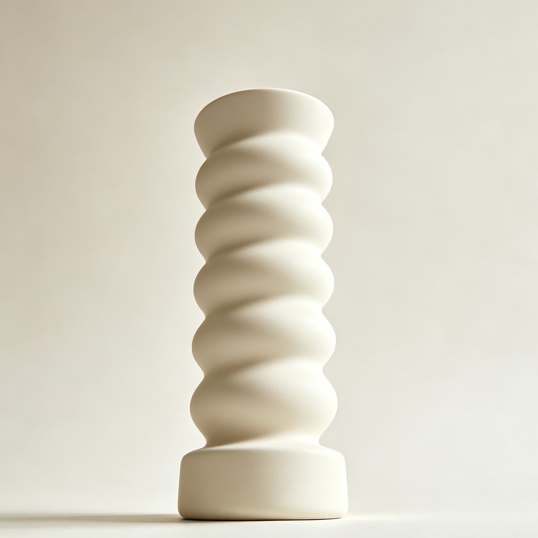 Twisted Wave Ceramic Vase