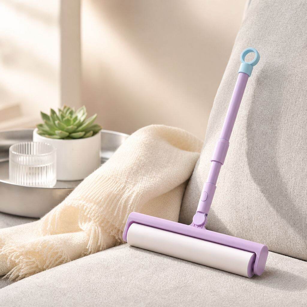Brosse à Peluches Télescopique Allongée pour la Maison, Attrape Cheveux et Poussière