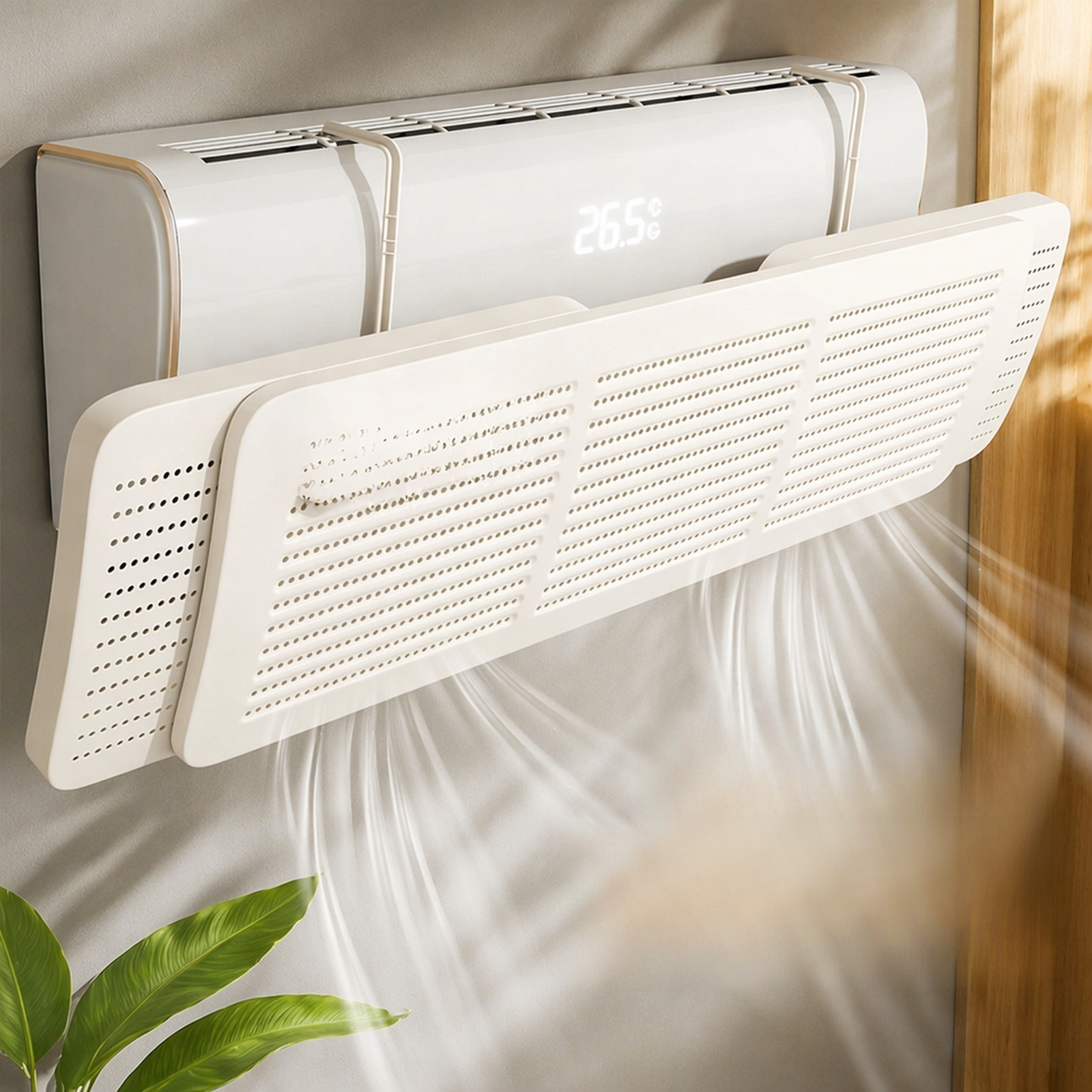 Air conditioner deflector [Prevents air conditioner sickness] Blocks direct airflow, air direction c