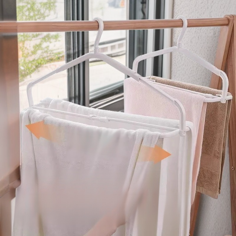 가정용 신축 건조대 미끄럼 방지 접이식 옷걸이 베란다 수건걸이 건조대 바람막이 건조대