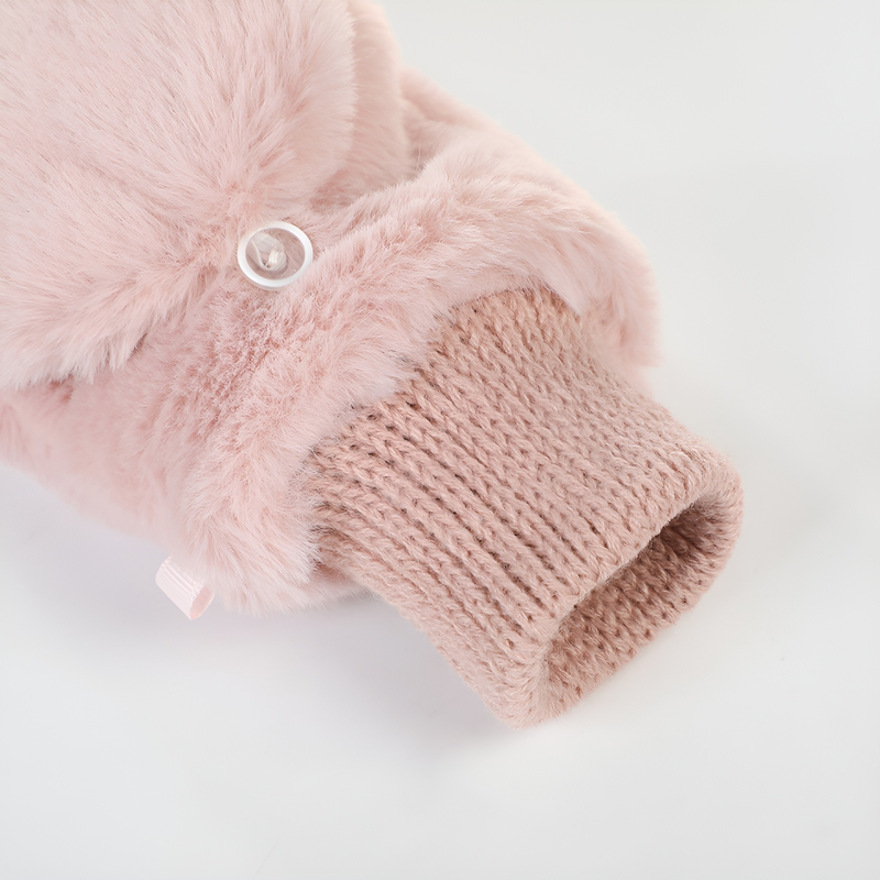 guantes de peluche
