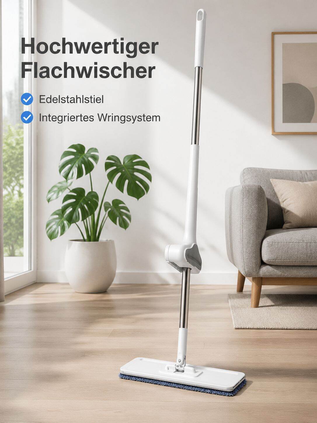 JS-freihändiger Flachmopp