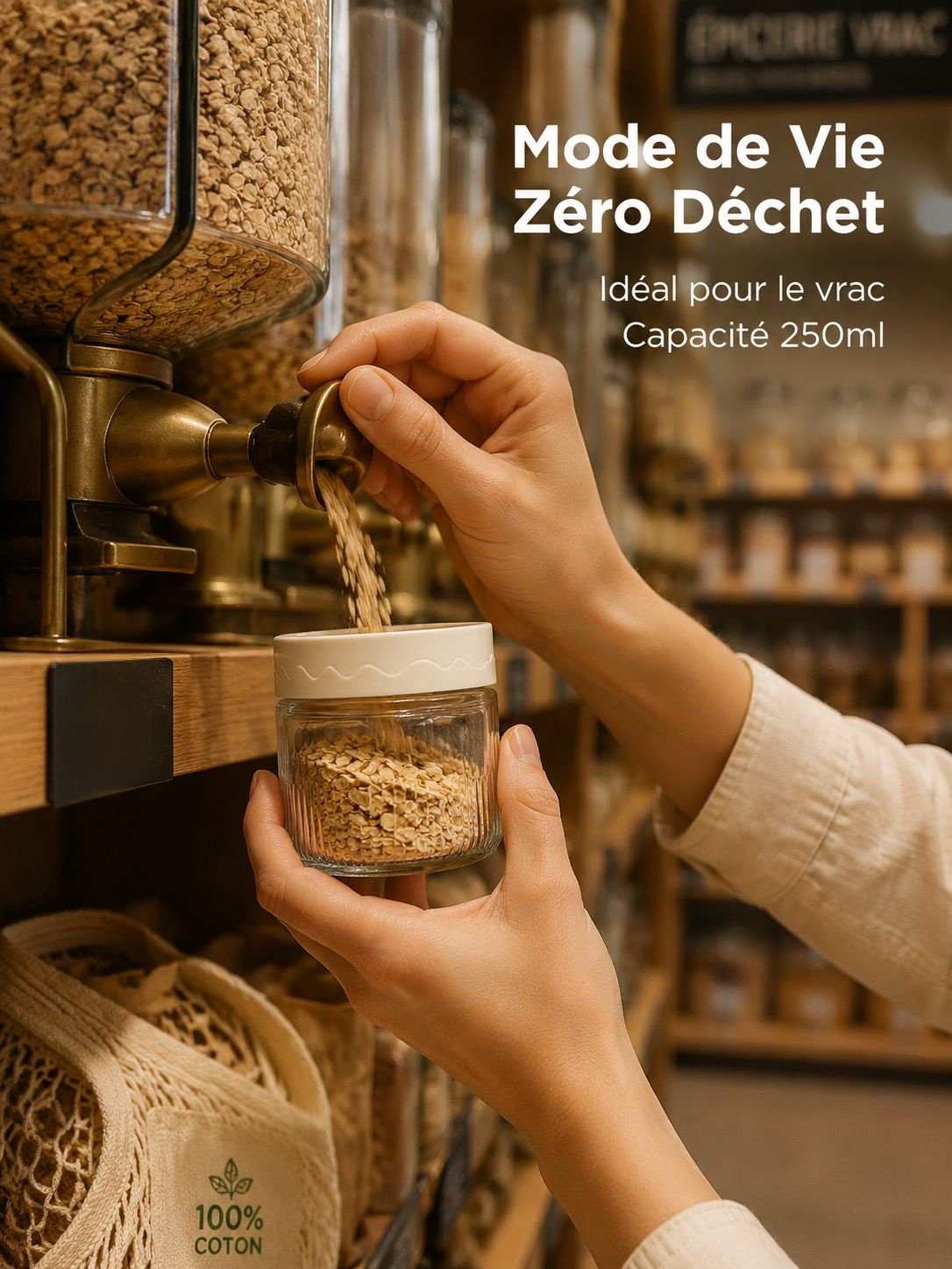 Bocal hermétique pour stockage de céréales