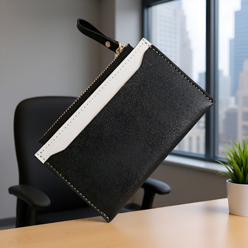 多卡位收納軟皮證件包