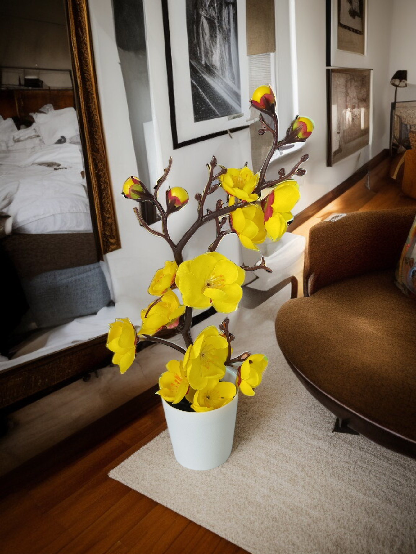 臘梅仿真花細節特寫