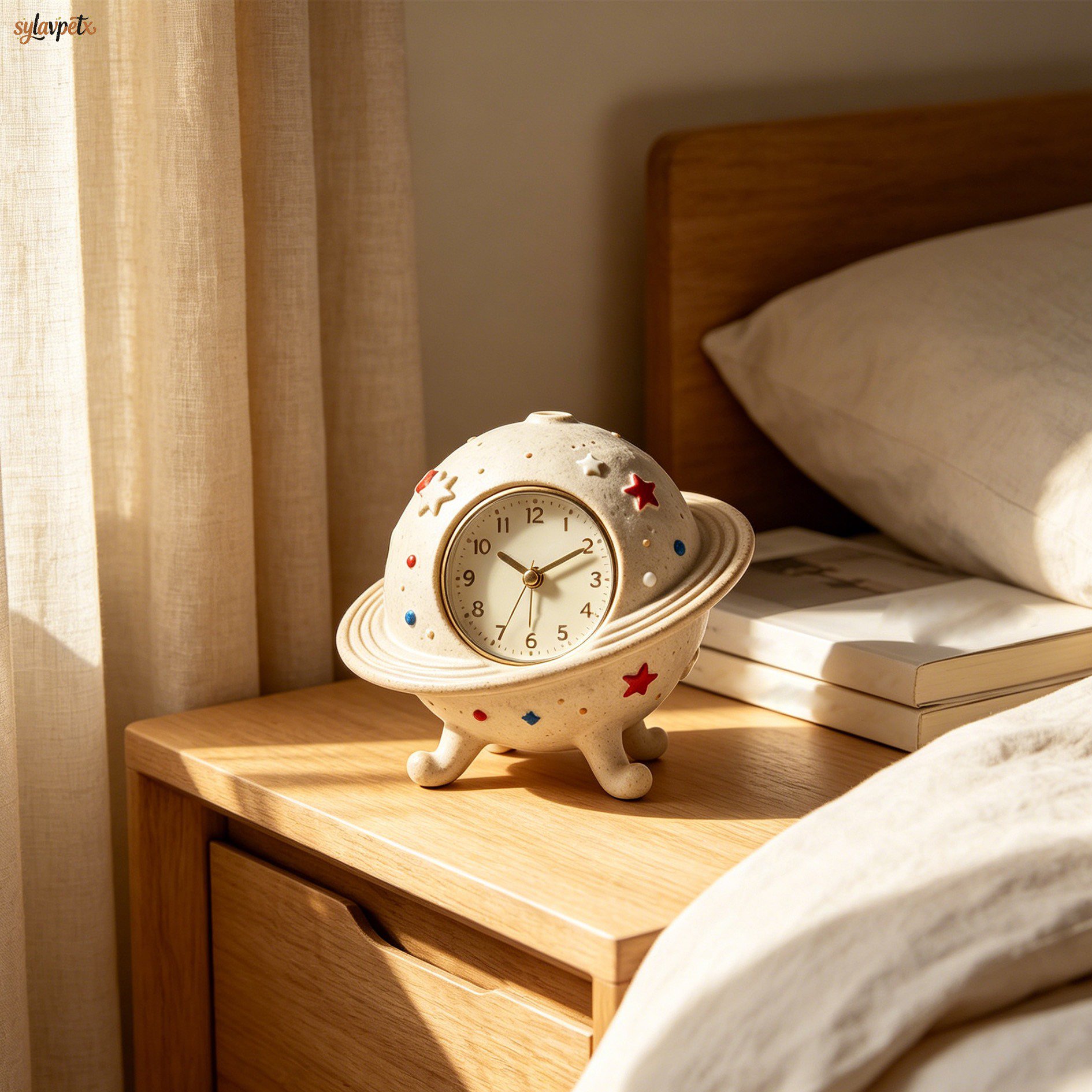 Horloges miniatures en forme de planète (2 pièces)