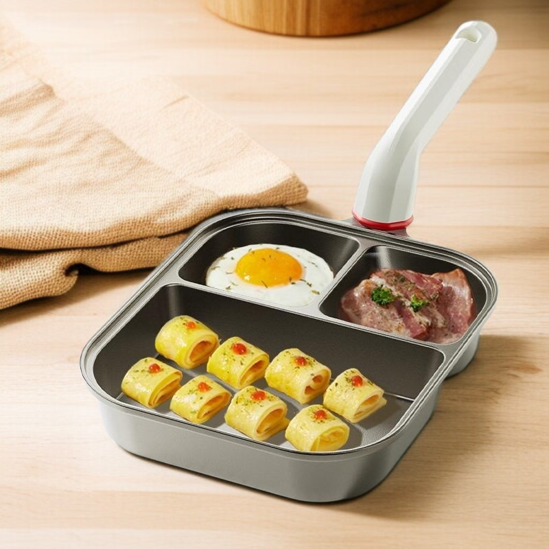 Titanium 3-in-1 Antihaft-Bratpfanne, dick und tief, für Eier und Hamburger