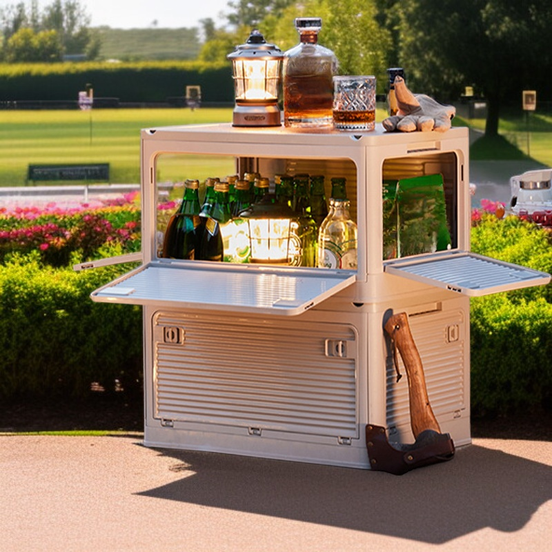 Faltbare Aufbewahrungsbox mit Holzdeckel, für Haushalt und Auto