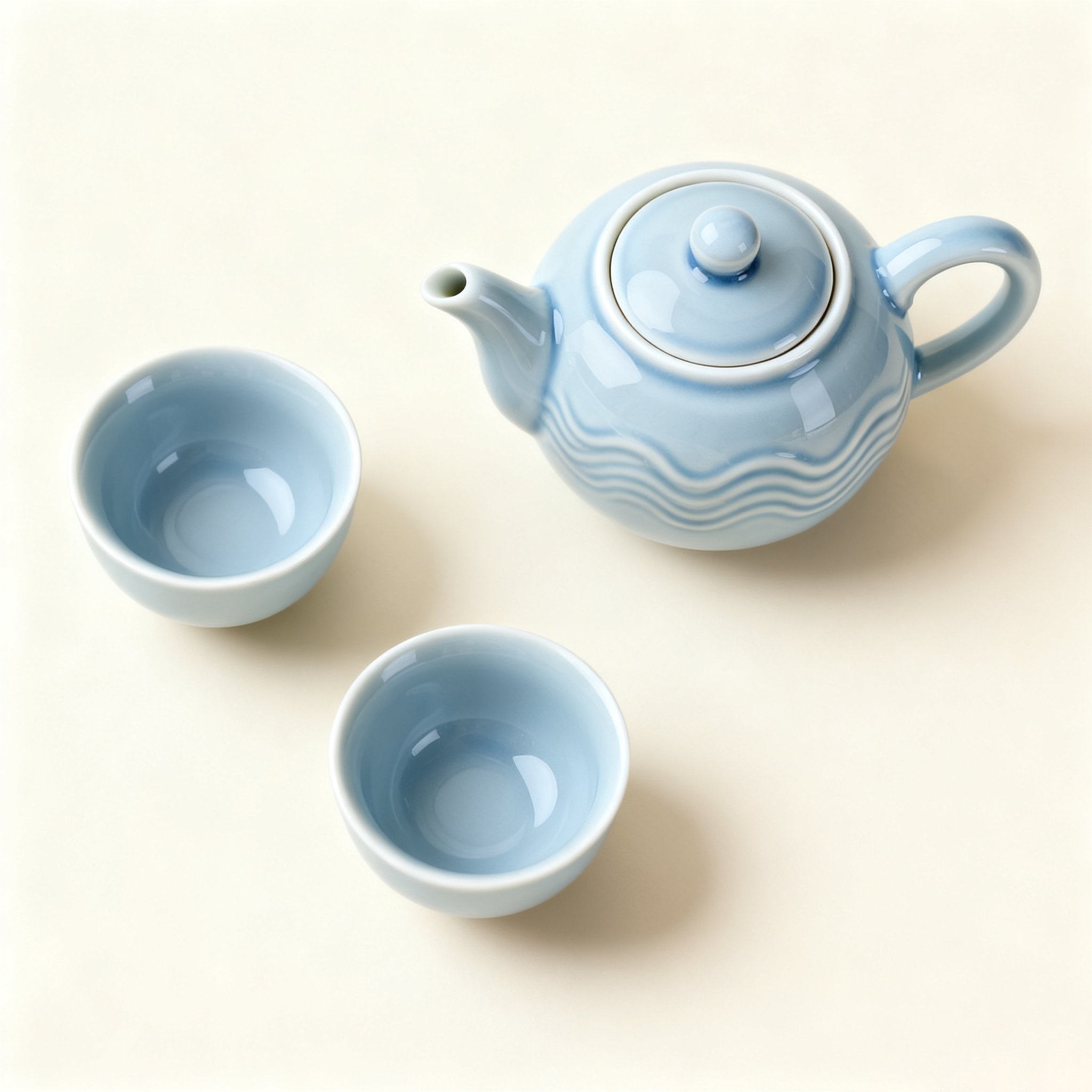 高級磁器ティーセットの全体写真