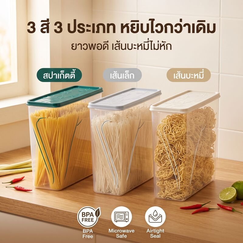 กล่องเก็บอาหารอเนกประสงค์สำหรับตู้เย็น แบบปิดสนิท