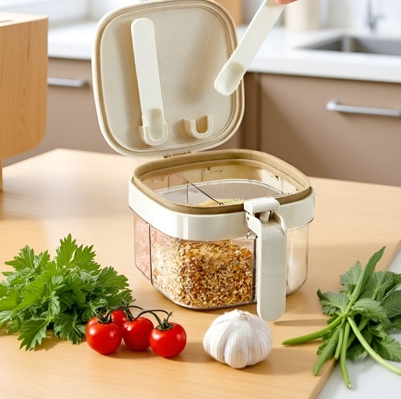 清潔に保管できる調味箱の内側