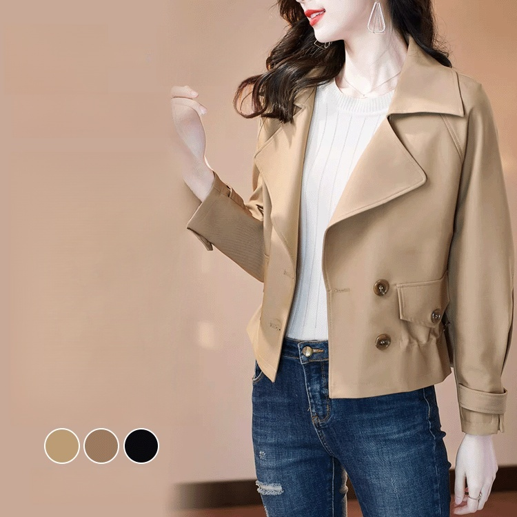 짧은 길이 트렌치 코트