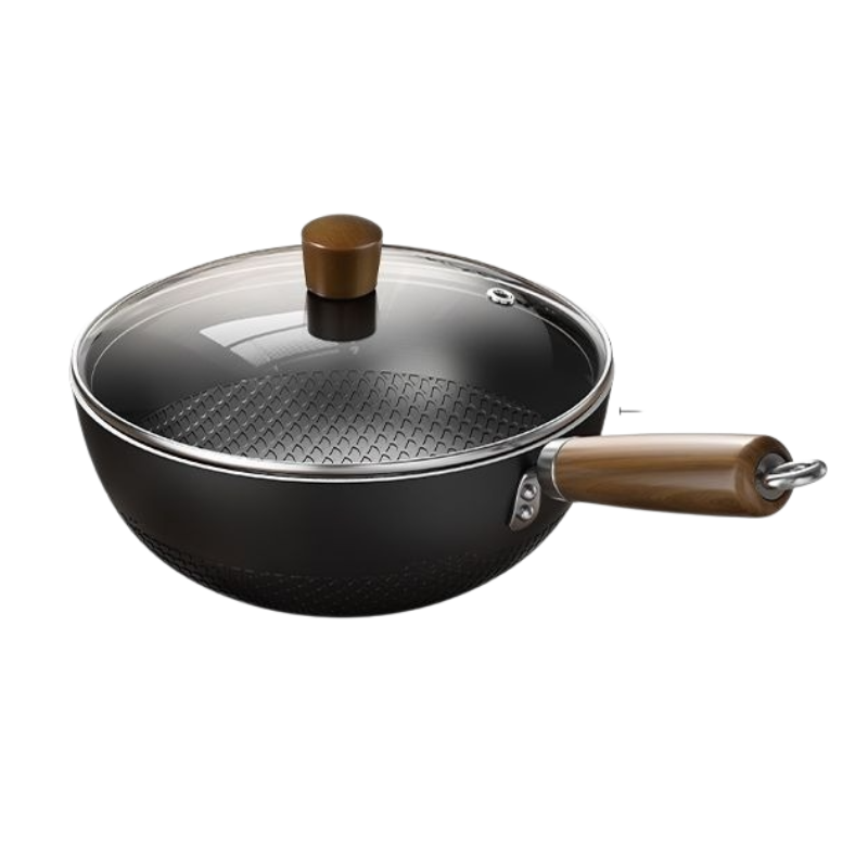 가정용 무코팅 가마솥 프라이팬 프라이팬 1인용 경량 가정용 인덕션 적용 미니 무접착 가마솥