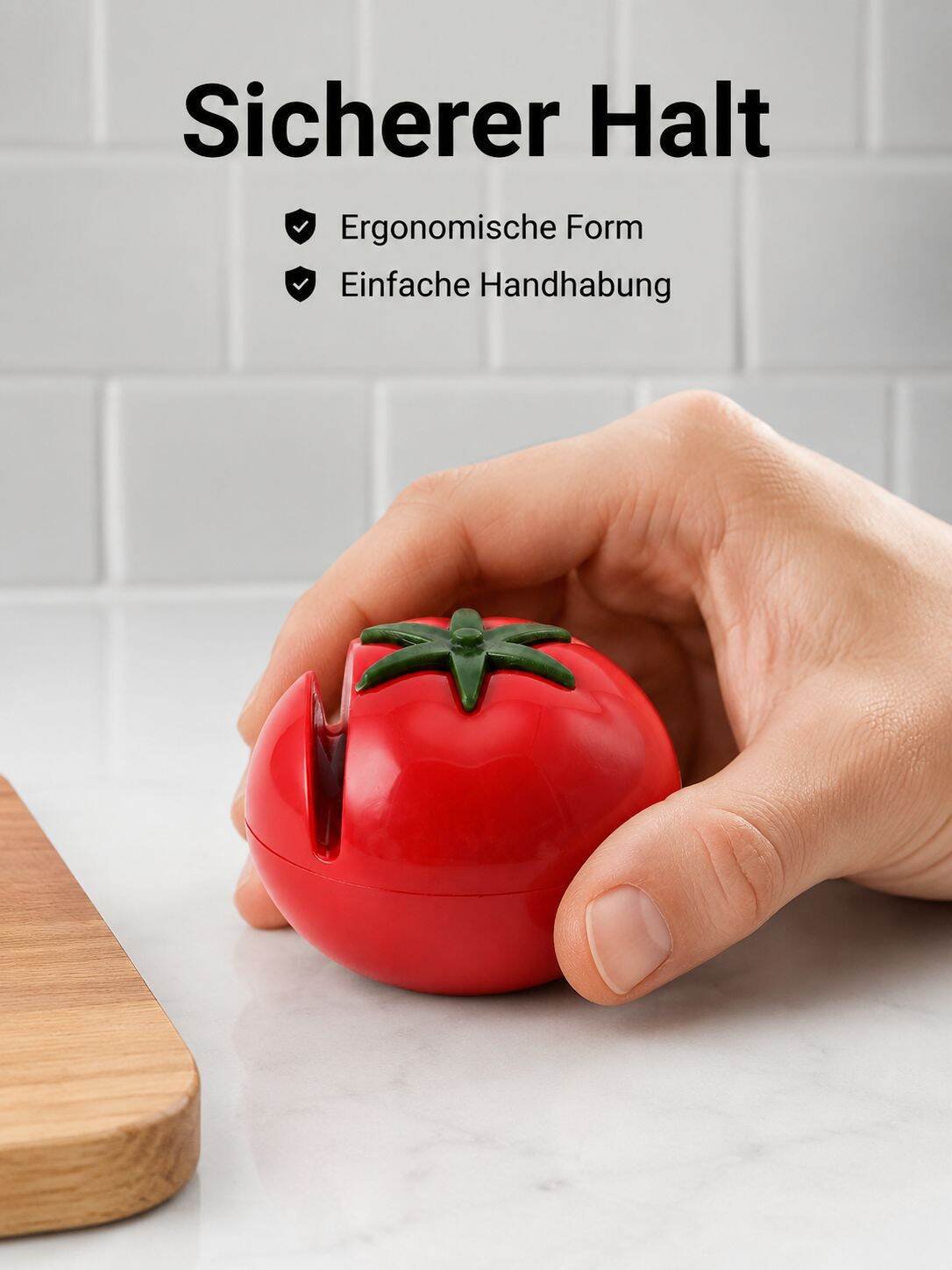 Tragbarer manueller Tomaten-Messerschärfer für die Küche, schneller Schleifstein