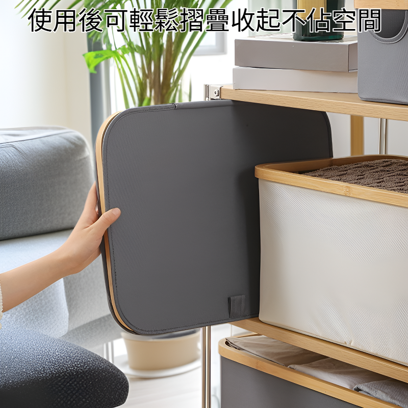 竹製可折疊髒衣收納籃 居家收納籃