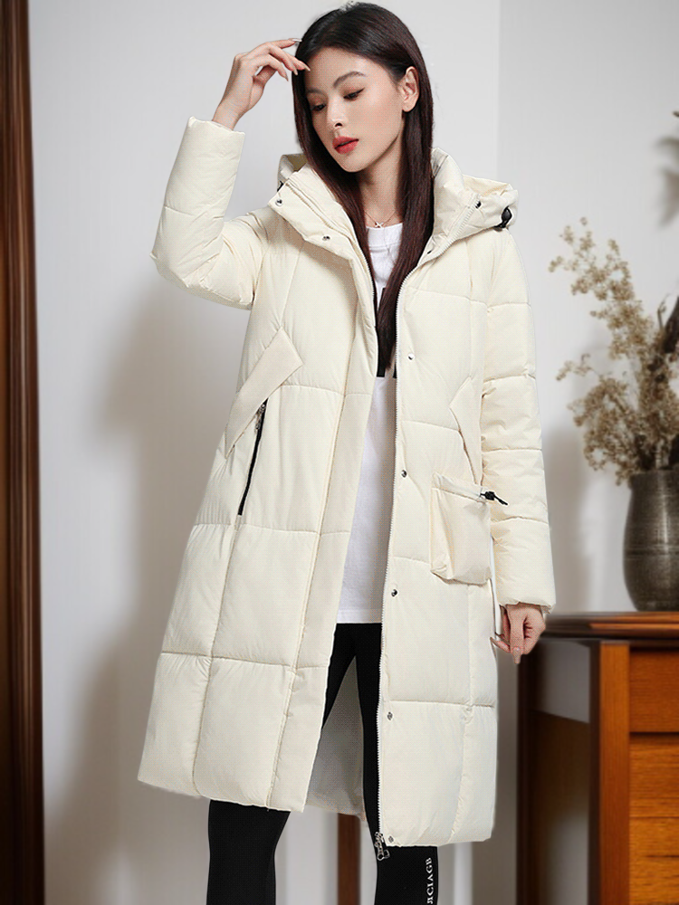 캐주얼 후드 롱패딩