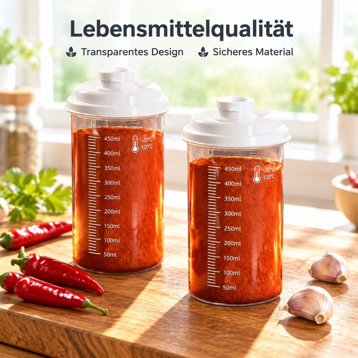 Luftdichte Vorratsdose Lebensmittelqualität Kunststoff Streuer für Zucker Küche