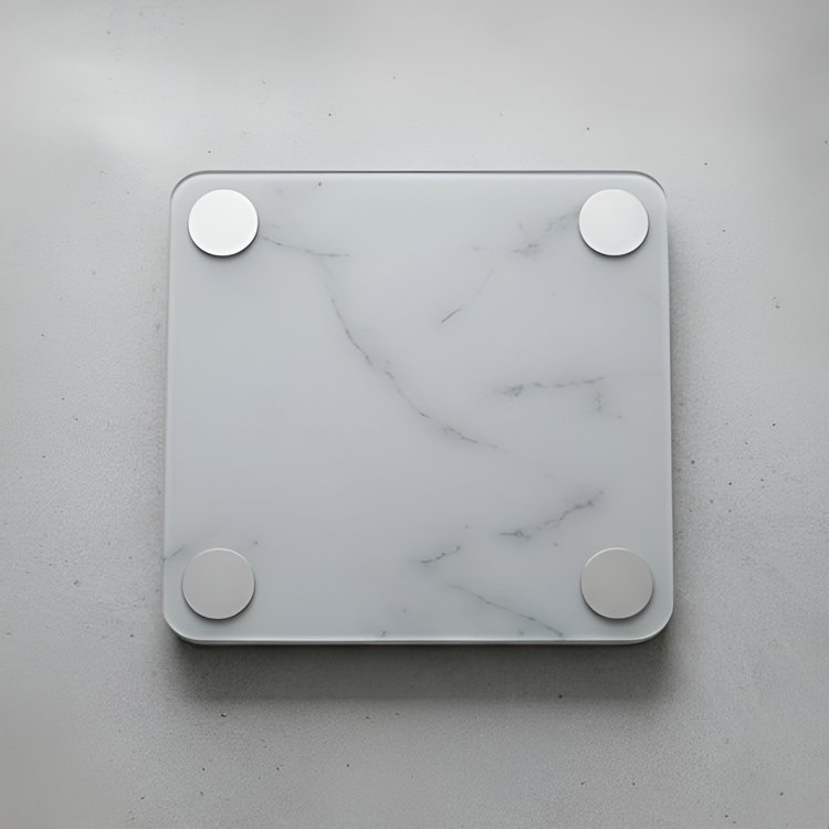 흰색 전자 저울 전체 이미지