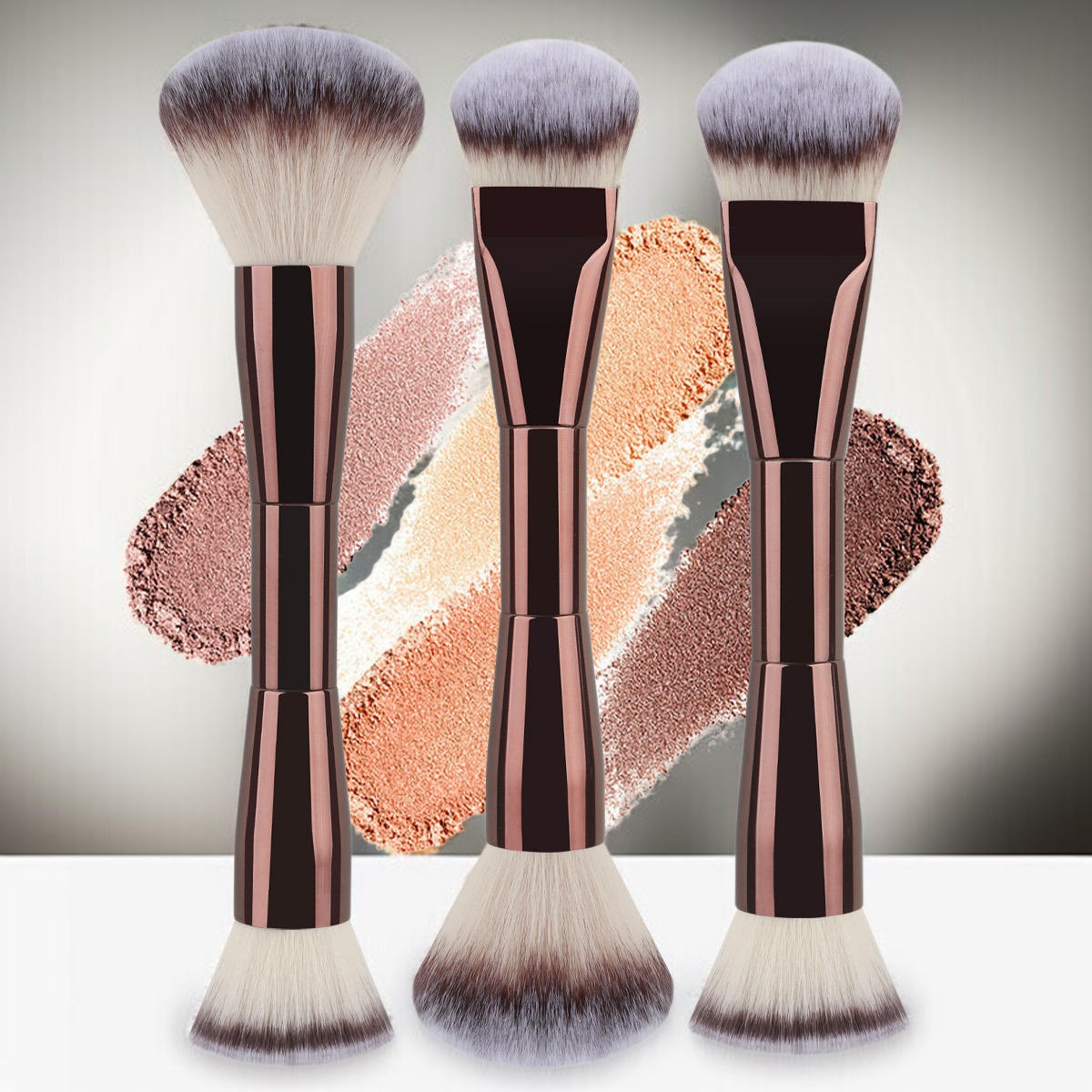 Double head foundation make-up makeup brush
