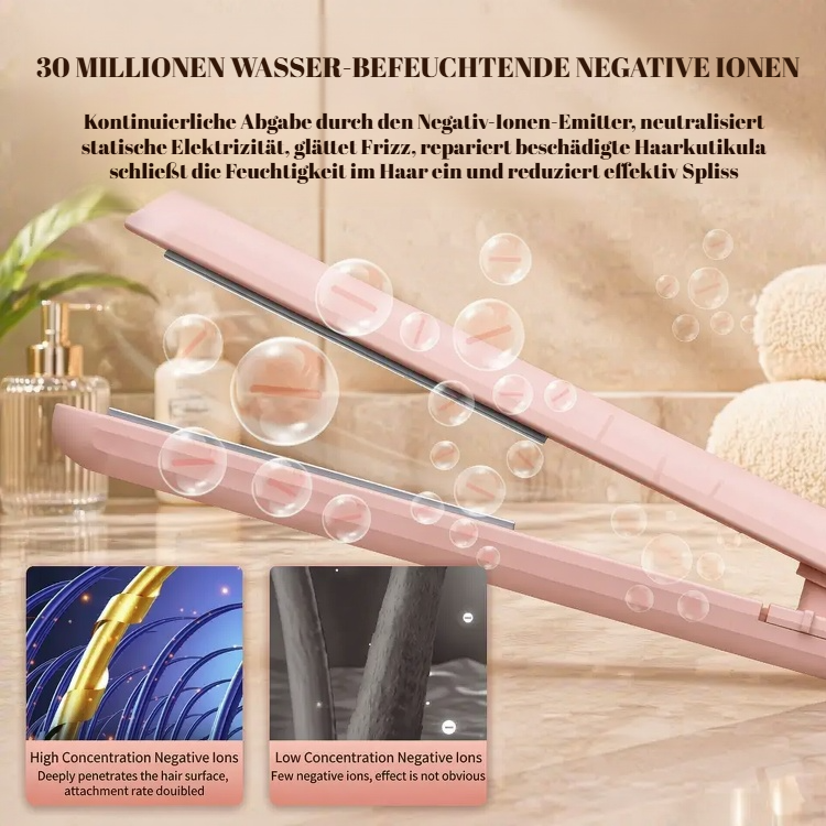 Mini Haarglätter für Pony und glattes Haar