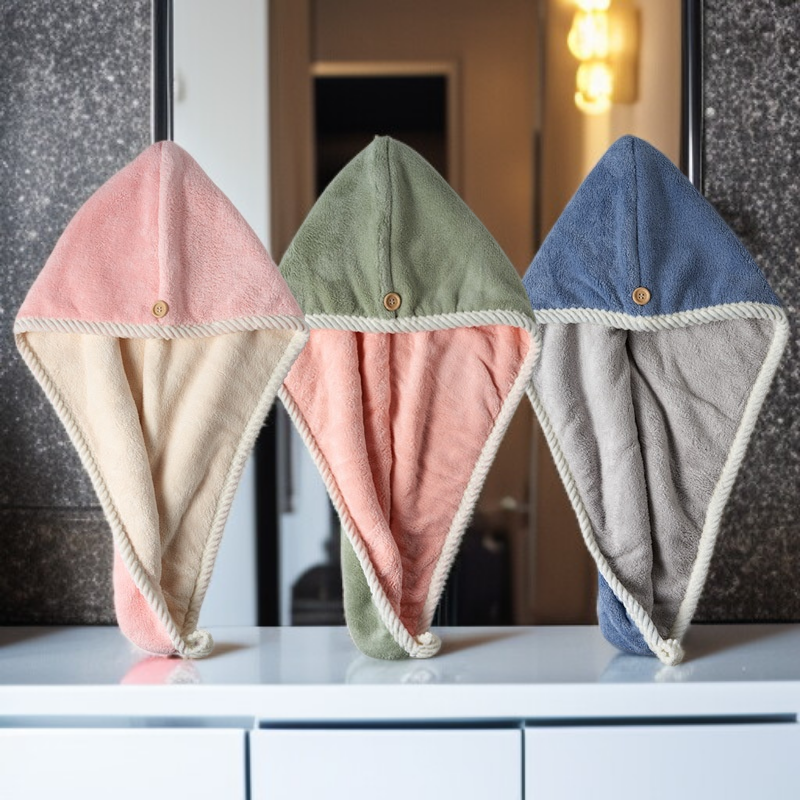 منشفة تجفيف الشعر سريعة الامتصاص