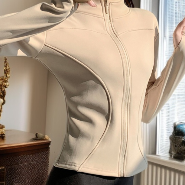 여성 다운 코트 가을 겨울 슬림 상의 긴팔 요가 피트니스 코트 러닝 보온 코트