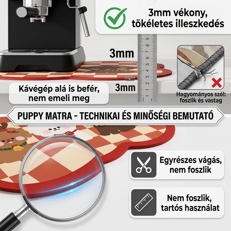 Vízszívó alátét kávéfőzőhöz, vízálló és csúszásgátló