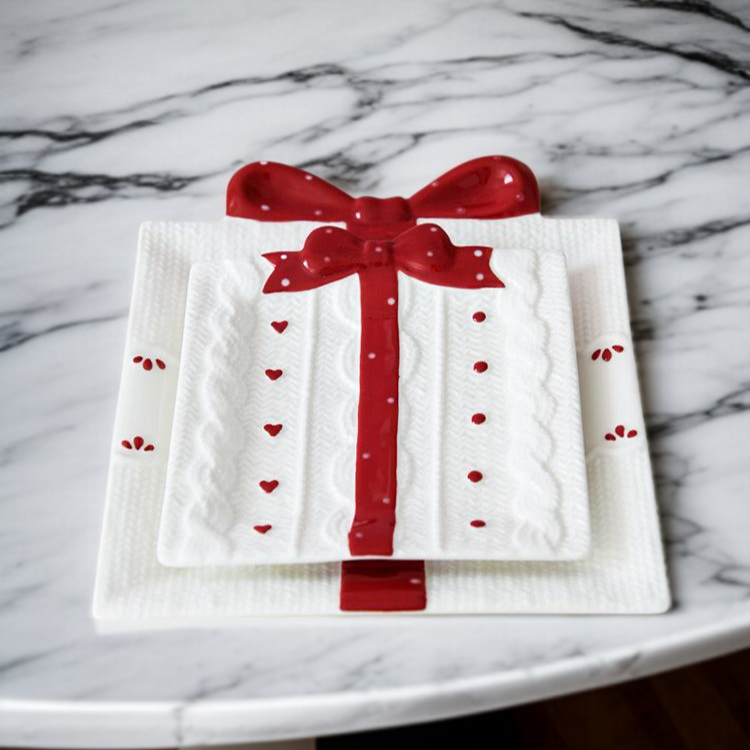 실용적인 구획이 있는 사각형 식판