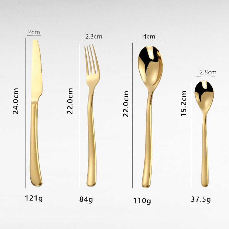 1810 Spiegelpolierte Edelstahl-Silberbesteck-Set mit Löffel und Gabel, Metallbesteck Silberwaren Set