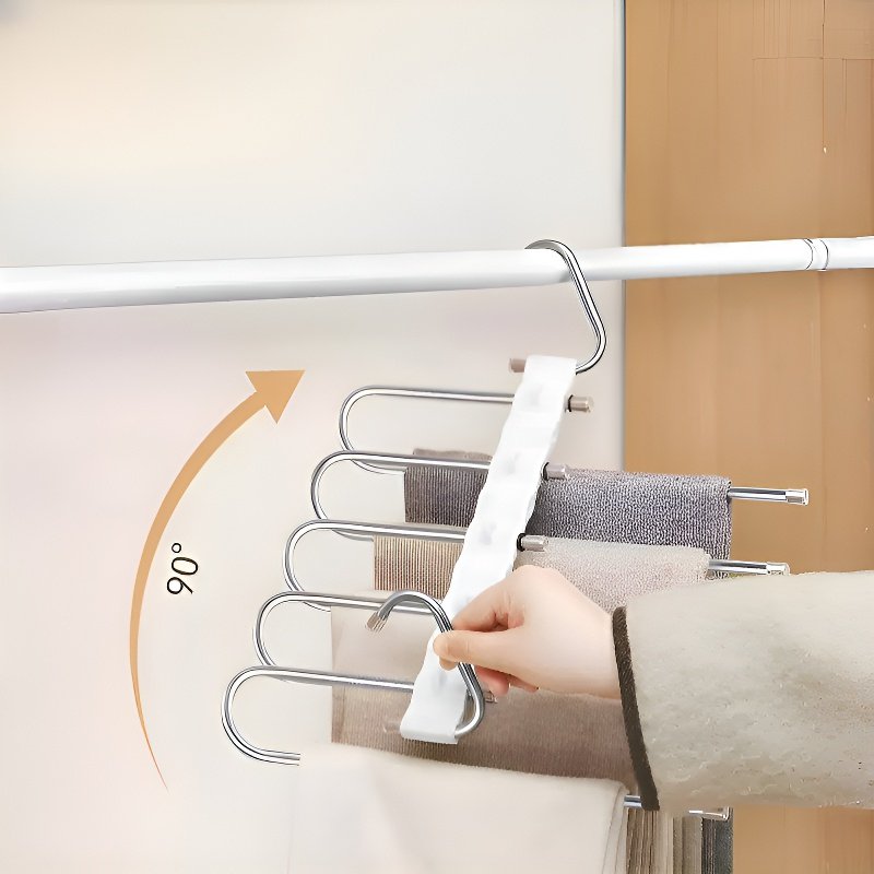 折りたたみ式伸縮ズボンハンガー